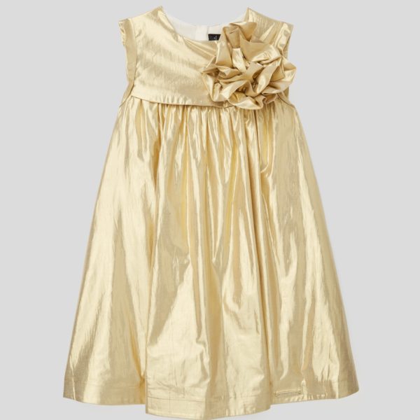 Karl Lagerfeld, Robe De Soirée À Fleurs Pour Filles, unisex, Or, Taille: L8Y