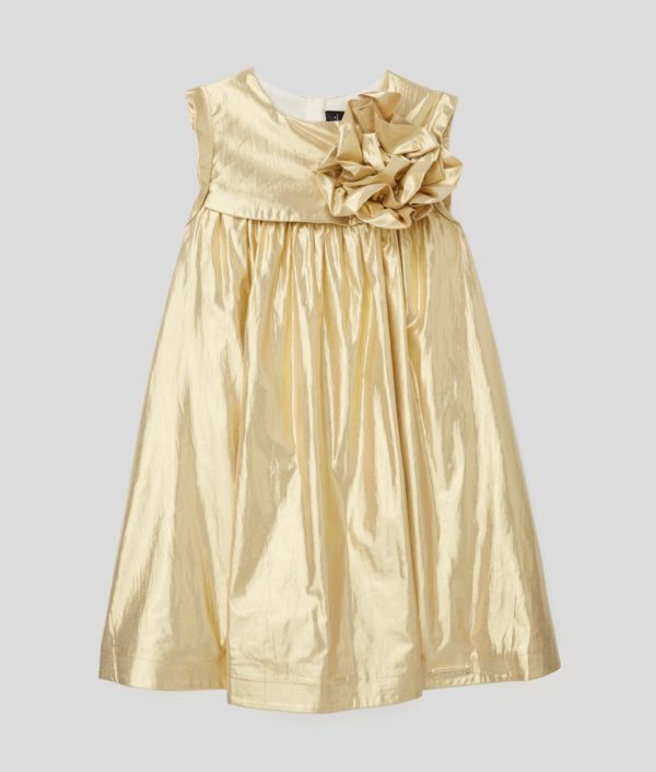 Karl Lagerfeld, Robe De Soirée À Fleurs Pour Filles, unisex, Or, Taille: L8Y
