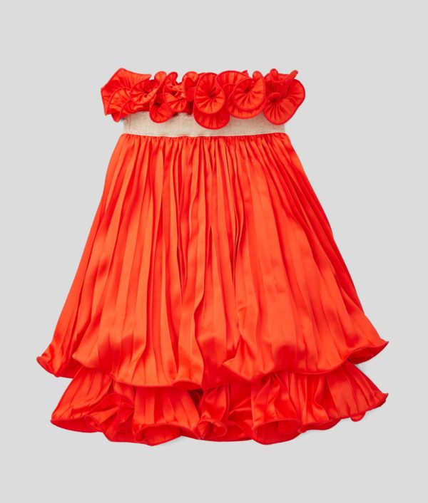 Karl Lagerfeld, Jupe Avec Le Logo Karl Pour Filles, unisex, Orange, Taille: L8Y