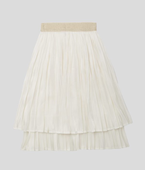Karl Lagerfeld, Jupe Plissée Pour Filles, unisex, Ivoire, Taille: L8Y