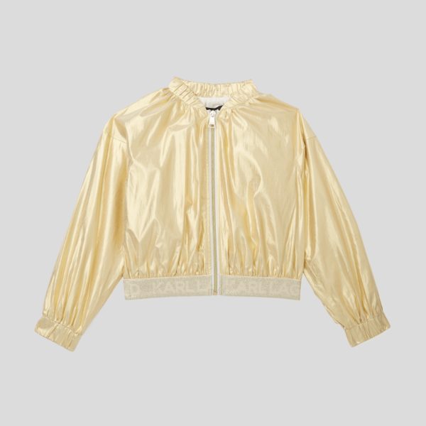 Karl Lagerfeld, Blouson Aviateur Pour Filles, unisex, Or, Taille: L8Y