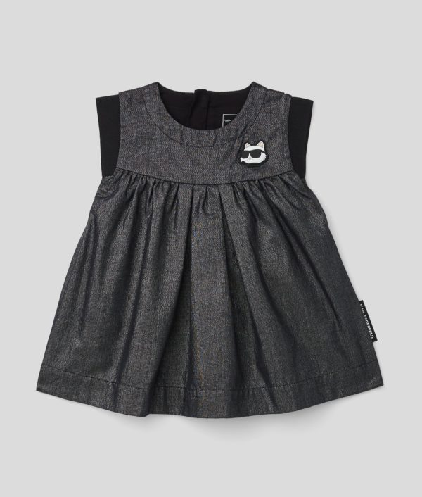 Karl Lagerfeld, Robe Avec Broche Ikon Pour Bébés, unisex, Denim bleu, Taille: L9M