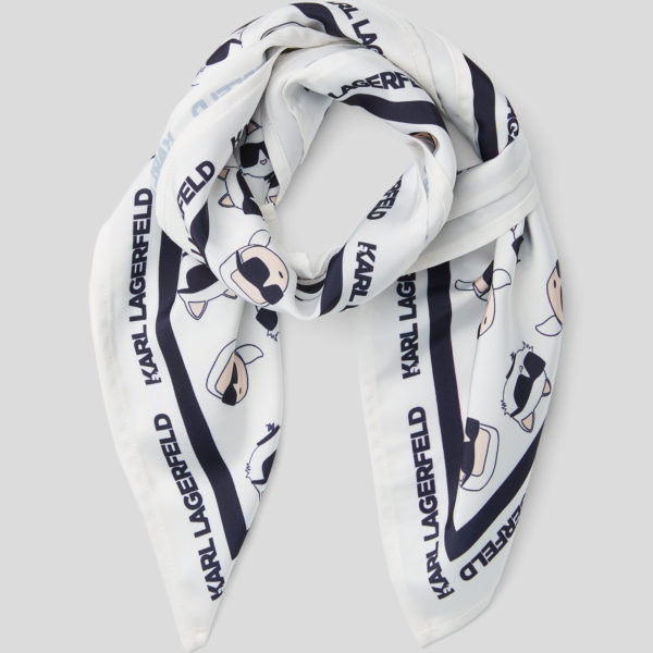 Karl Lagerfeld, Foulard Ikon Pour Filles, unisex, Noir, Taille: L00