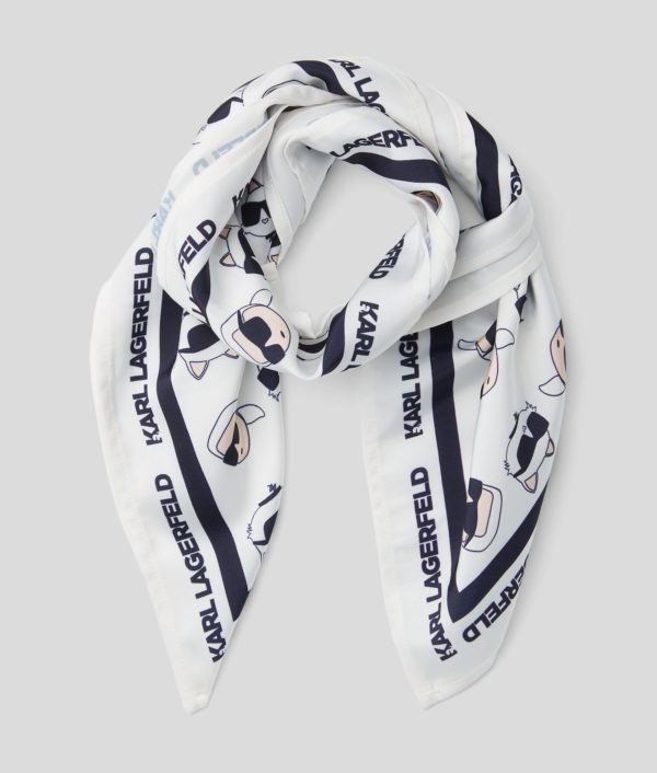 Karl Lagerfeld, Foulard Ikon Pour Filles, unisex, Noir, Taille: L00