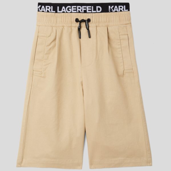 Karl Lagerfeld, Short Bermuda Pour Garçons, unisex, Or Clair, Taille: L8Y