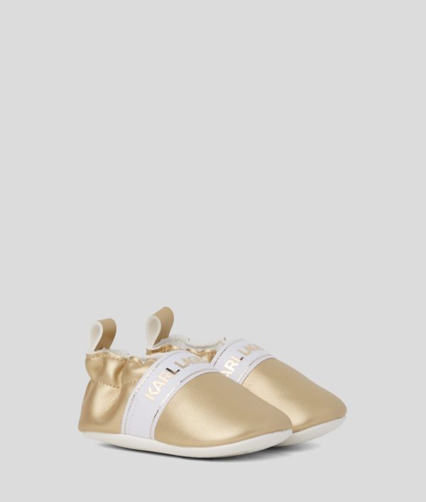 Karl Lagerfeld, Chaussons Pour Bébés, unisex, Or, Taille: L21