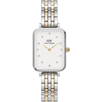 Daniel Wellington DW Montre 20x26mm Quadro Lumine 5-link two-tone Silver