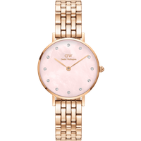 Daniel Wellington DW Montre 28mm Petite Lumine 5-Link Melrose Rose Gold