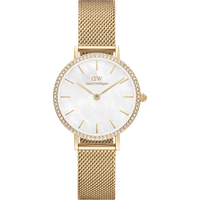 Daniel Wellington DW Montre 28mm Petite Lumine Bezel Evergold MOP Gold