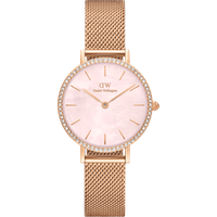Daniel Wellington DW Montre 28mm Petite Lumine Bezel Melrose Pink MOP Rose Gold