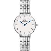 Daniel Wellington DW Montre 28mm Petite Roman Numerals 5-Link Silver