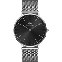 Daniel Wellington DW Montre 40mm Classic Mesh Onyx Silver