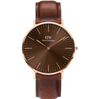 Daniel Wellington DW Montre 40mm Classic St Mawes Amber Rose Gold