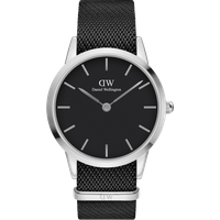 Daniel Wellington DW Montre 40mm Iconic Black NATO Dial Silver