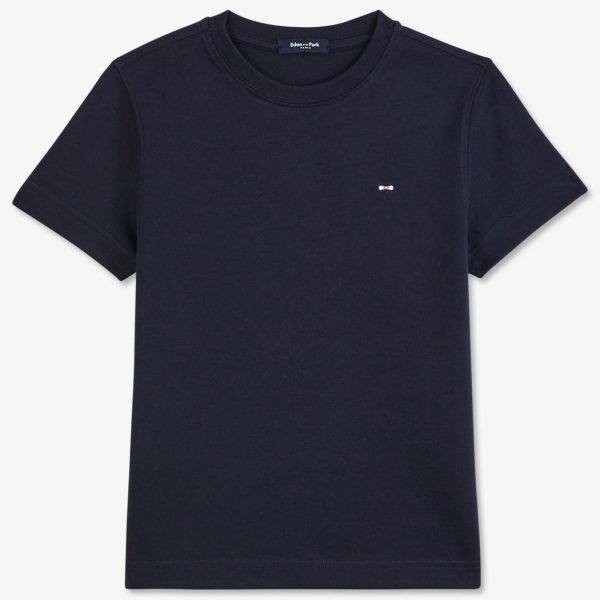 T-shirt Bleu Marine À Broderie Nœud Dos Eden Park