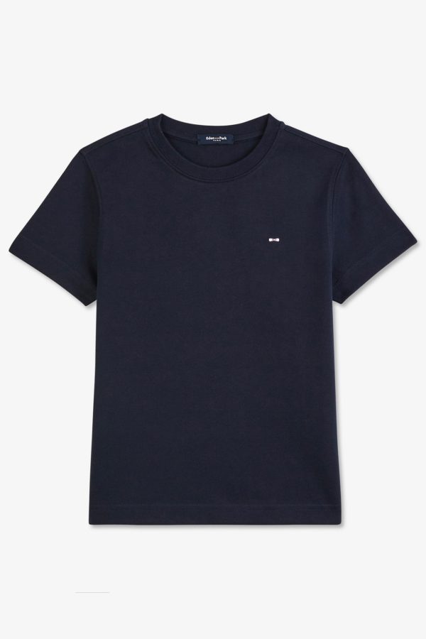 T-shirt Bleu Marine À Broderie Nœud Dos Eden Park