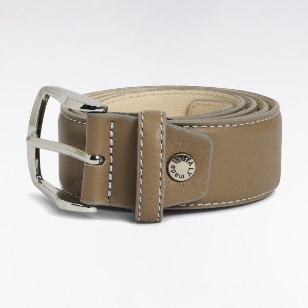 Ceinture Élastique En Caoutchouc Uni Beige Eden Park