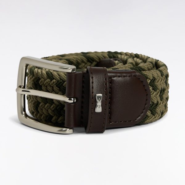 Ceinture Élastique En Caoutchouc Camaïeu Kaki Eden Park