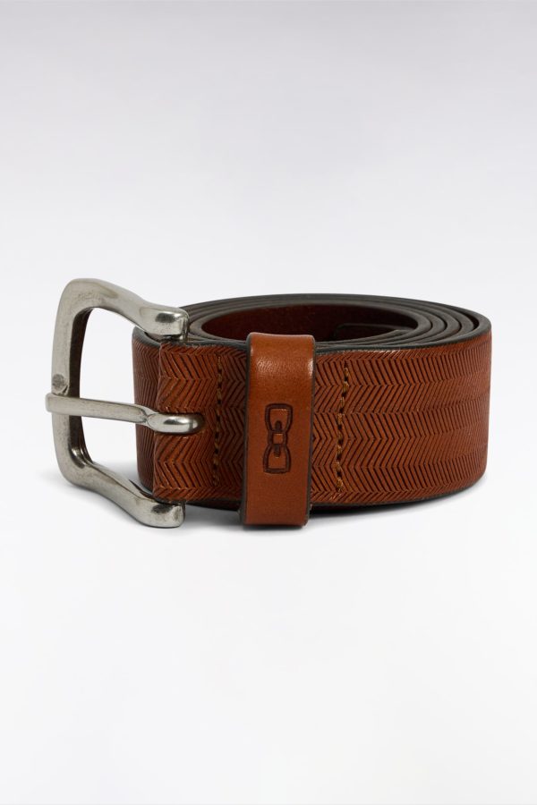 Ceinture En Cuir Marron Eden Park