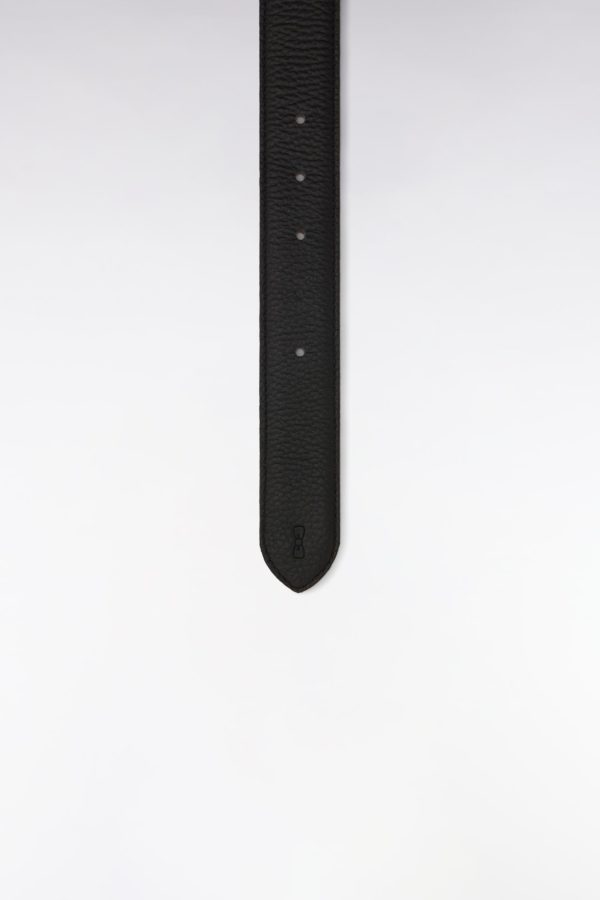 Ceinture En Cuir Lisse Réversible Noir Et Marron Eden Park – Image 3