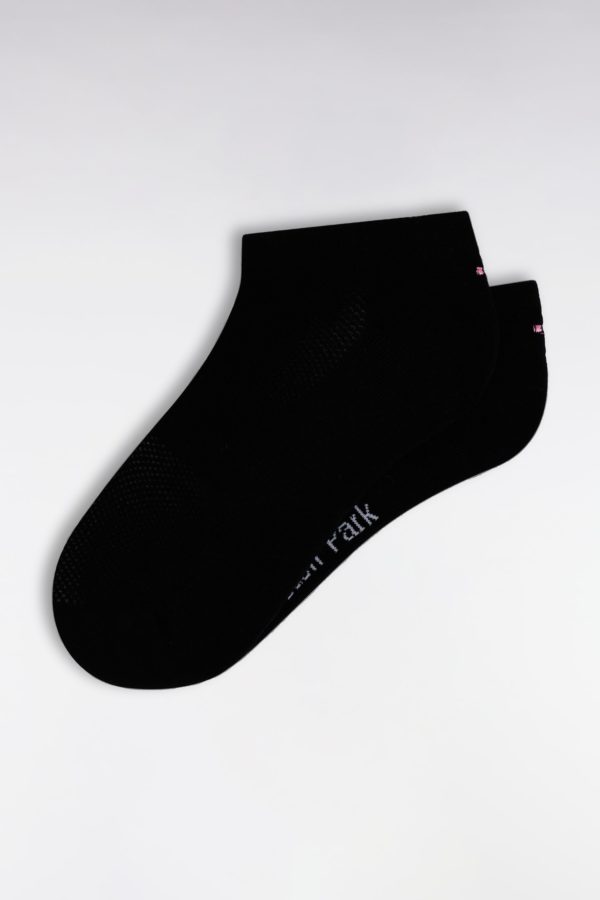 Chaussettes En Coton Stretch Mélangé Noires Eden Park