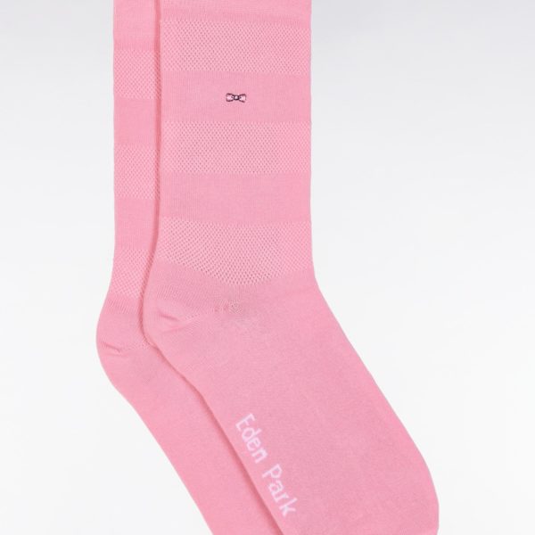 Chaussettes Cerclées En Coton Stretch Mélangé Roses Eden Park
