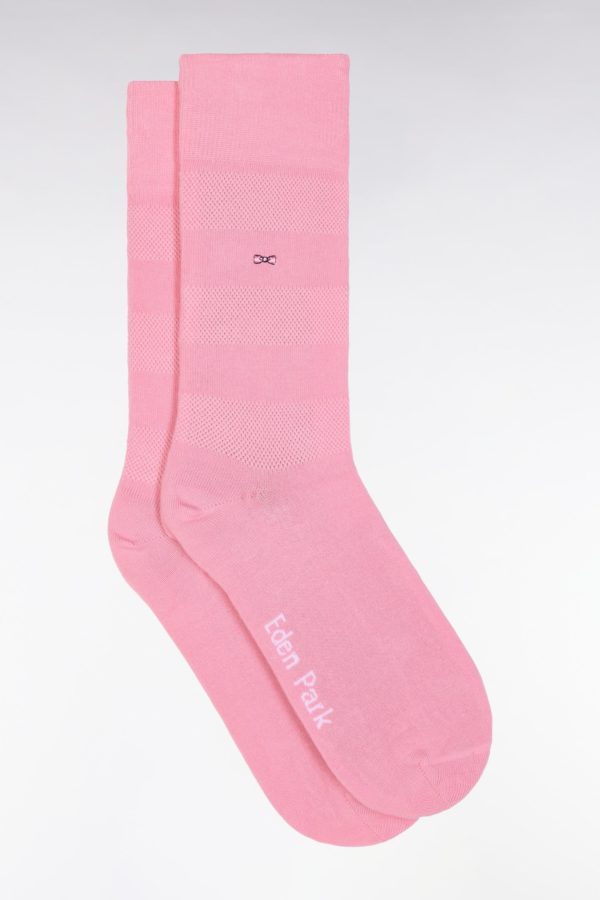 Chaussettes Cerclées En Coton Stretch Mélangé Roses Eden Park
