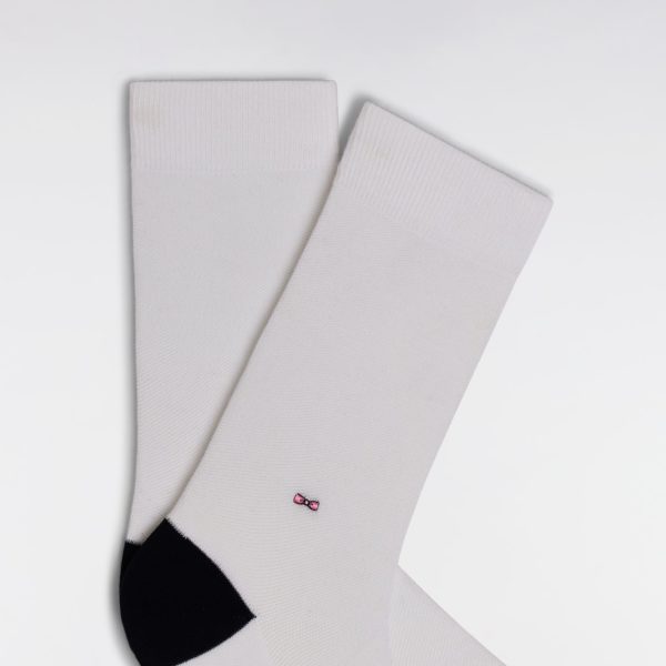 Chaussettes Unies En Coton Stretch Mélangé Blanches Eden Park