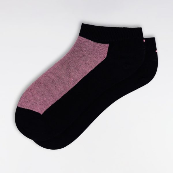 Chaussettes Basses En Coton Stretch Mélangé Bicolores Ciel Et Marine Eden Park