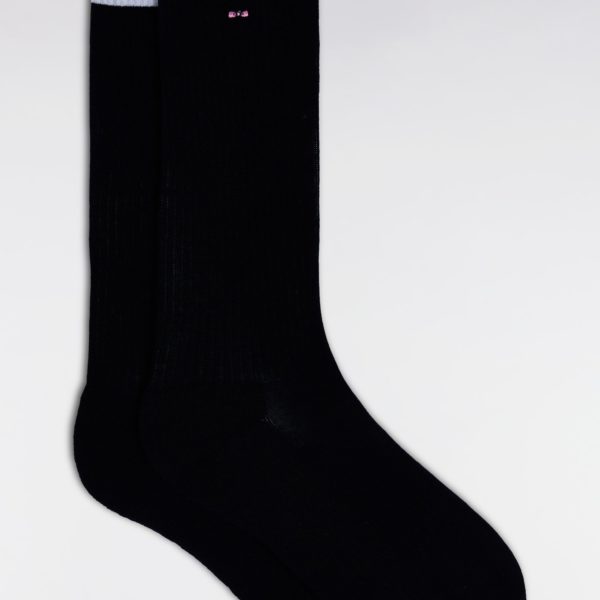 Chaussettes En Coton Stretch Mélangé Marine Logo Eden Park Eden Park