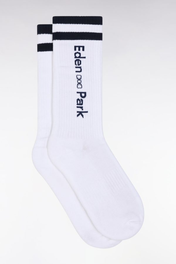 Chaussettes En Coton Stretch Mélangé Blanches Jacquard Eden Park Eden Park