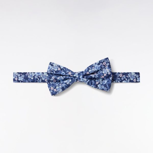 Nœud Papillon En Coton Imprimé Fleurs Bleu Eden Park