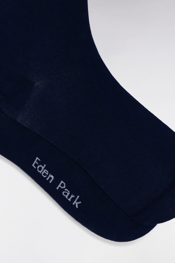 Lot De 2 Paires De Chaussettes Bleues En Coton Stretch Mélangé Eden Park – Image 2