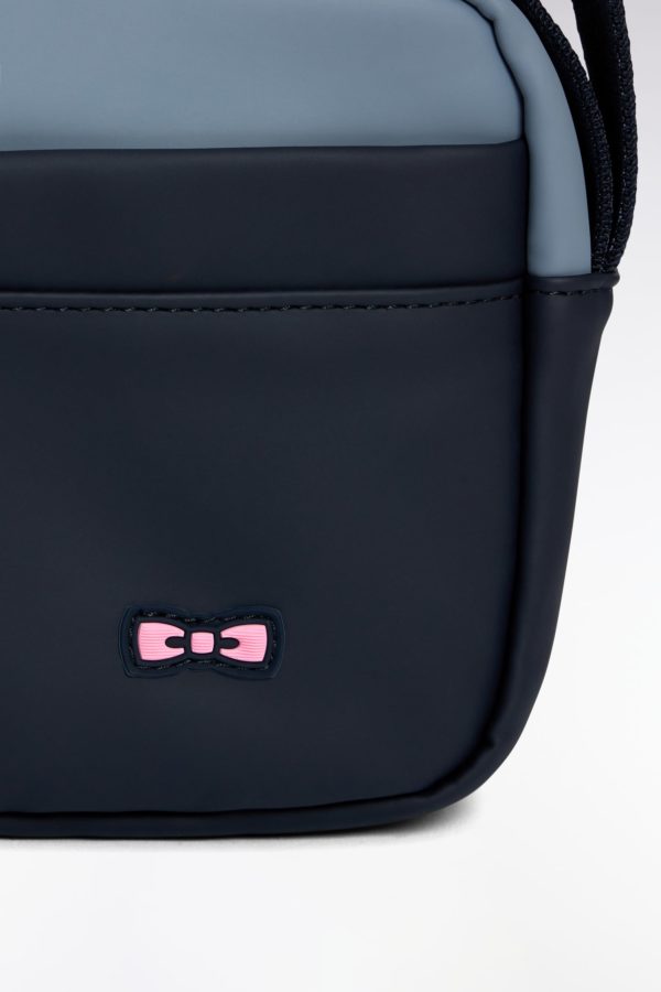 Camera Bag En Gomme Coupé-cousu Marine Et Gris Eden Park – Image 2