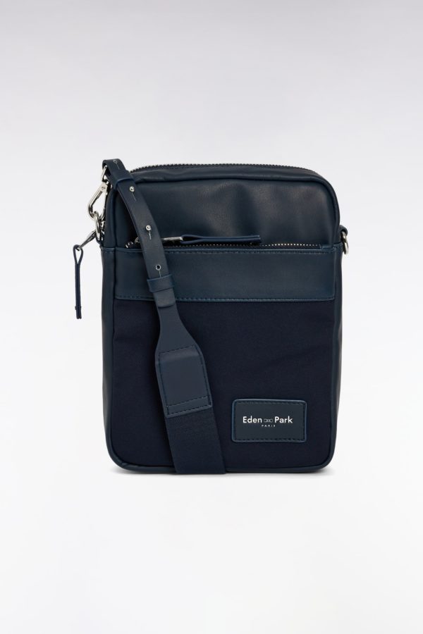 Sac Besace En Toile Bleu Marine Eden Park