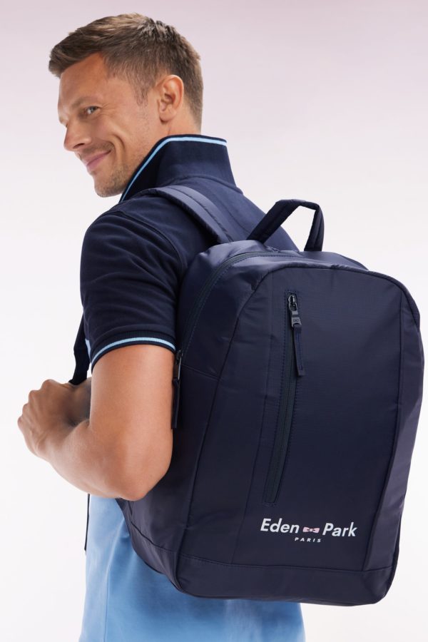 Sac À Dos Bleu Marine Logo Eden Park Eden Park
