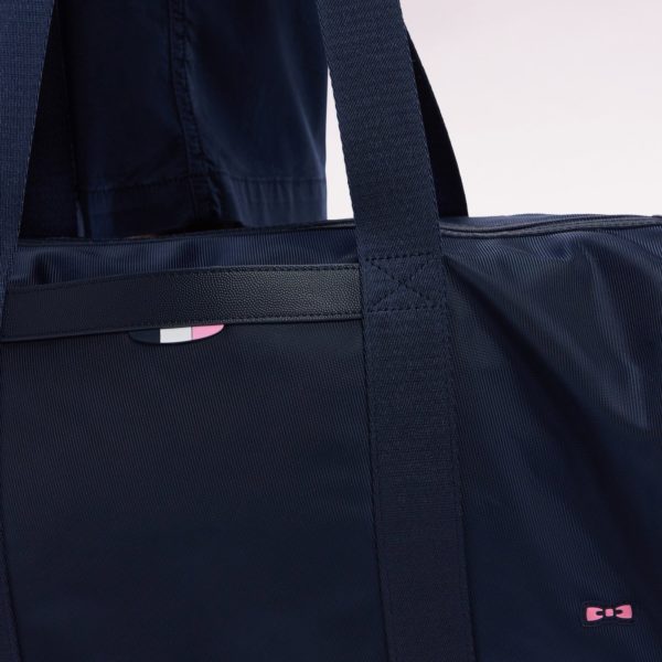 Sac De Sport Marine Et Noir En Cuir Et Tissu Eden Park