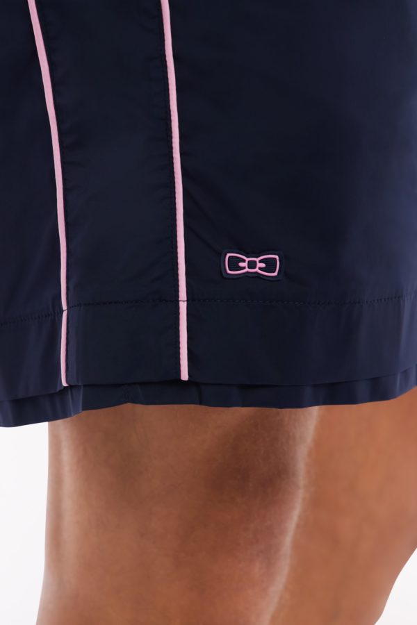 Maillot De Bain Marine À Passepoil Rose Eden Park – Image 4