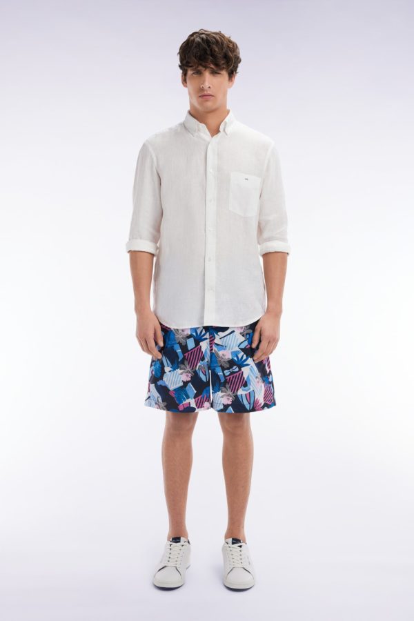Maillot De Bain Marine À Imprimé Floral Eden Park – Image 2