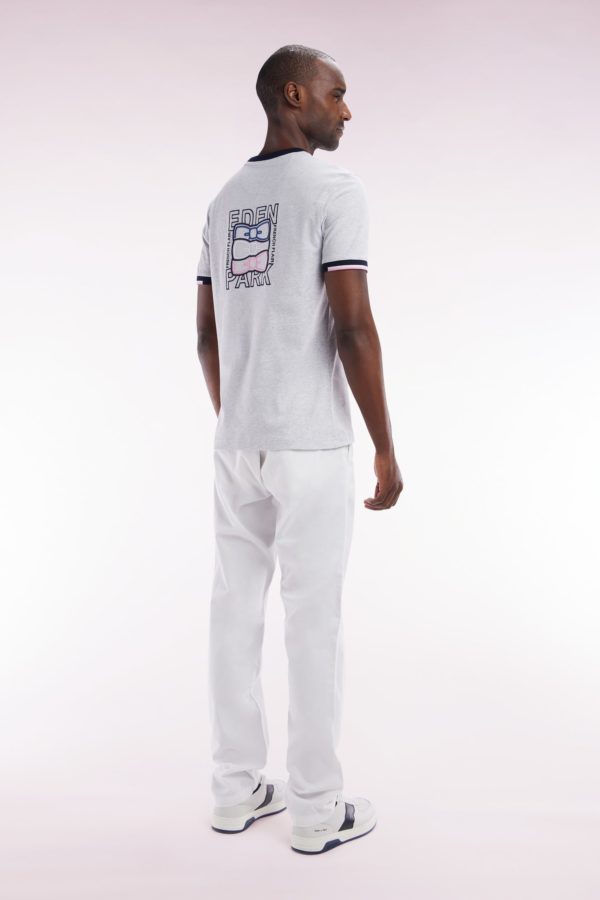 Pantalon Chino Sans Plis En Coton Stretch Blanc Coupe Droite Eden Park – Image 3