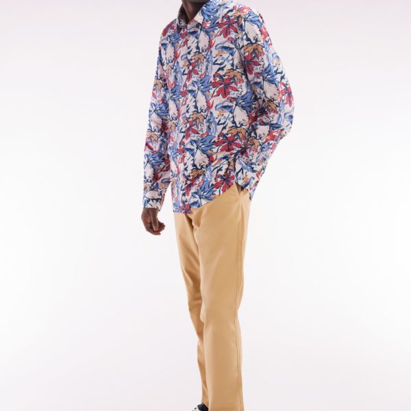 Pantalon Chino Sans Plis En Coton Stretch Camel Coupe Droite Eden Park