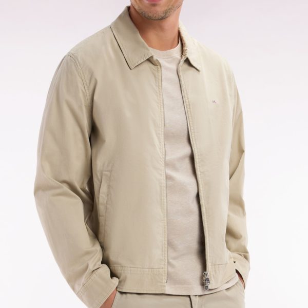 Pantalon Chino Sans Plis En Coton Stretch Beige Coupe Droite Eden Park