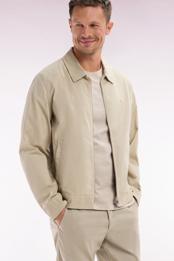 Pantalon Chino Sans Plis En Coton Stretch Beige Coupe Droite Eden Park – Image 2