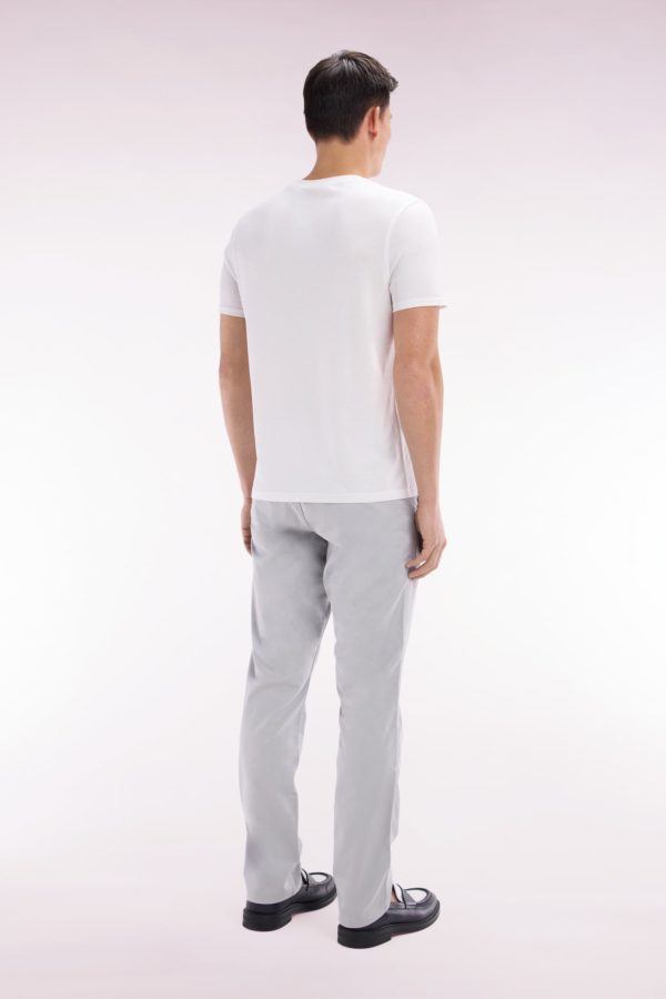 Pantalon Chino Sans Plis En Coton Stretch Gris Coupe Droite Eden Park – Image 3