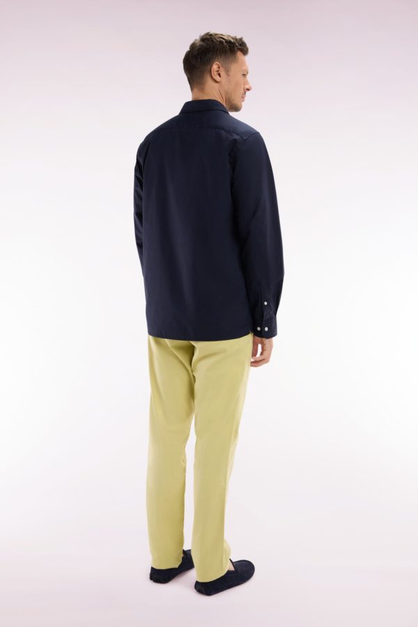 Pantalon Chino Sans Plis En Coton Stretch Ivoire Coupe Droite Eden Park – Image 3