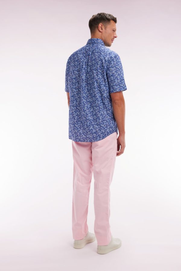 Pantalon Chino Sans Plis En Coton Stretch Rose Coupe Droite Eden Park – Image 2