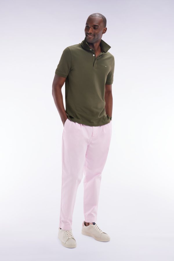 Pantalon Chino À Plis En Coton Stretch Rose Coupe Droite Eden Park – Image 2