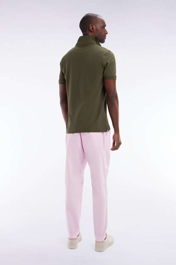 Pantalon Chino À Plis En Coton Stretch Rose Coupe Droite Eden Park – Image 3