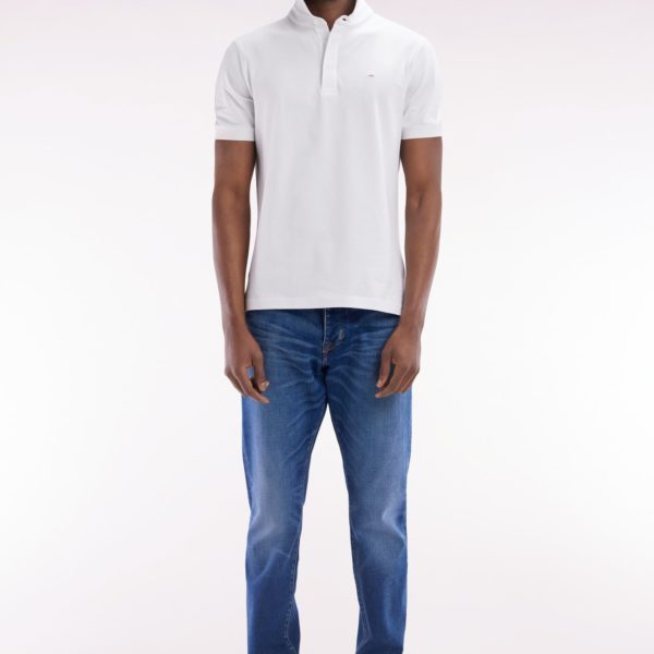Jean 5 Poches En Denim Stretch Foncé Coupe Droite Eden Park