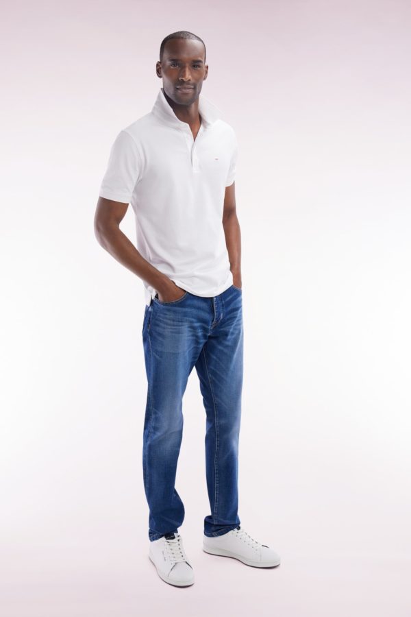 Jean 5 Poches En Denim Stretch Foncé Coupe Droite Eden Park – Image 2